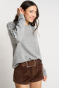 Pull col rond 100% Cachemire MAPOUPETTE Grey - vue 3