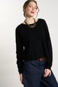 Pull col bateau court 100% Cachemire MONROE Noir