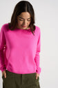 Pull col bateau court 100% Cachemire MONROE Rose fluo - vue 2