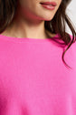 Pull col bateau court 100% Cachemire MONROE Rose fluo - vue 3