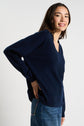 Pull col V en 100% Cachemire MAPOUPY Marine