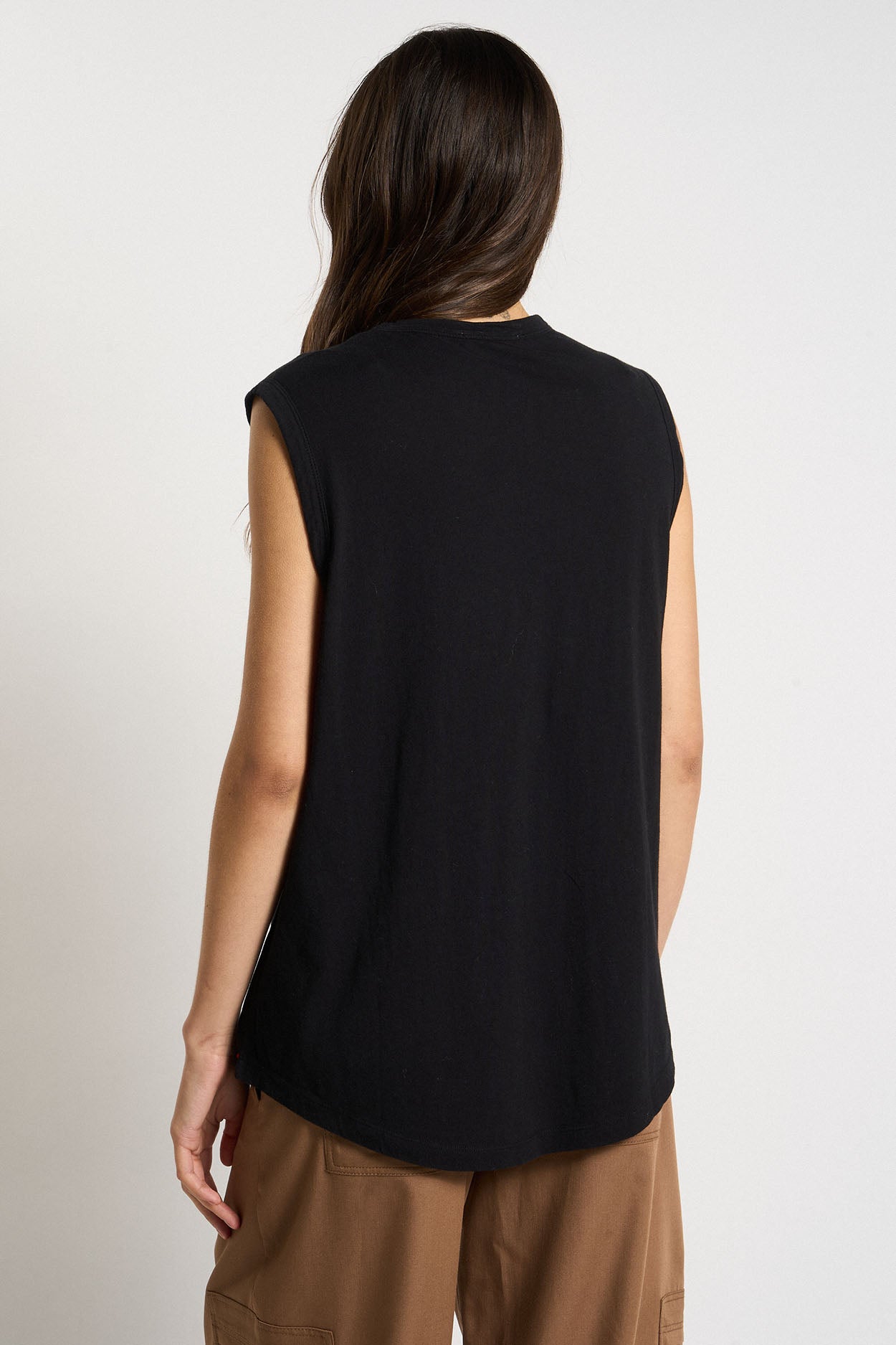 Débardeur col rond 100% Coton TAYLOR Noir - vue 3
