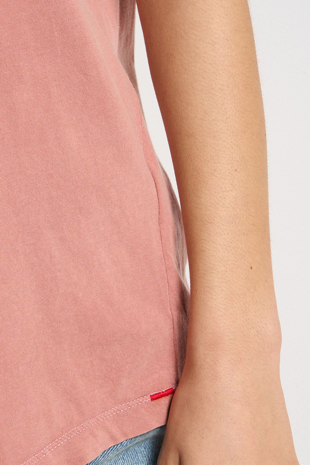 T-shirt col V 100% Coton TRACYS Rosewood - vue 4